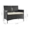Manhattan Comfort Imperia Steel Rattan 4-Piece Patio Conversation Set with Cushions in Cream OD-CV008-CR - alternate 4